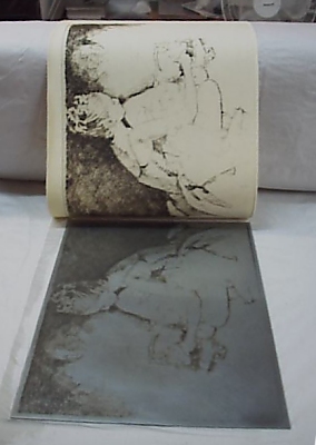 intaglio proof on the press