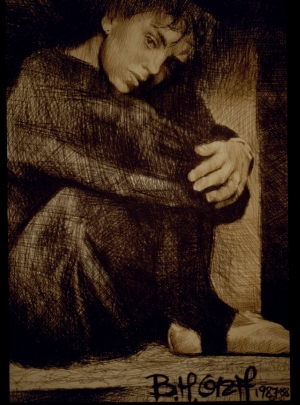 88 dancer in a box drawing